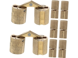 Conjunto De 8 Dobradiças Ocultas Latão Para Caixas E Armários.
