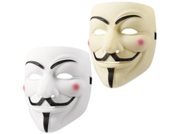 2026 máscaras Anónimas de Halloween para Adultos Y Niños, 2 Colores: Blanco Y Beige, Ideales para Carnaval Y Disfraces.