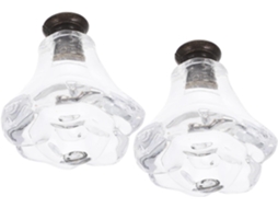 Conjunto De 2 Puxadores Cristal Acrílico Para Lavatório Banheiro, Com Formato De Rosa E Acabamento Liso, Confortáveis