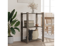 Vidaxl Unidade Arrumação 3 Prateleiras 60x38x90 Cm Pinho Maciço Cinza