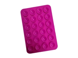 Suporte De Silicone Com Ventosa Para Celular, Ideal Para Selfies E Vídeos No Chuveiro, Nas Cores Cinza Claro E Rosa.