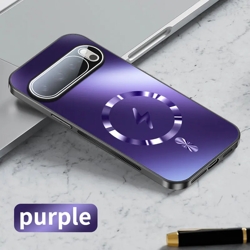 (roxo, Google Pixel 10 Pro) Capa Protetora Magnética, Capa Protetora À Prova De Choque