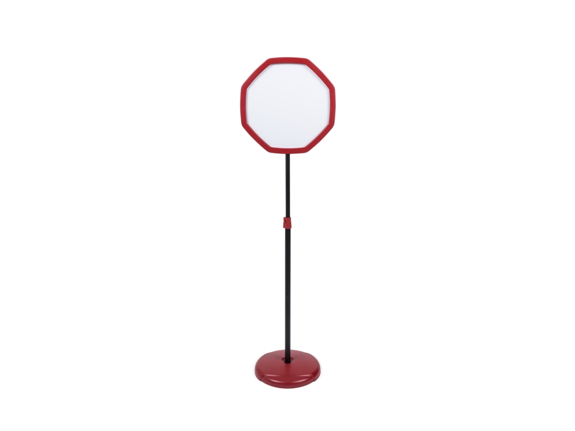 Expositor De Pé Octogonal Vermelho Bioffice