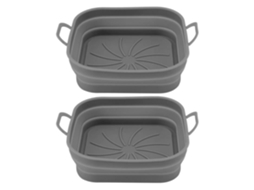 HURRISE Air Fryer Cesta 2 Peças Forro de Silicone Air Fryer Resistente Ao Calor Easy Clean Air Fryer Cesta