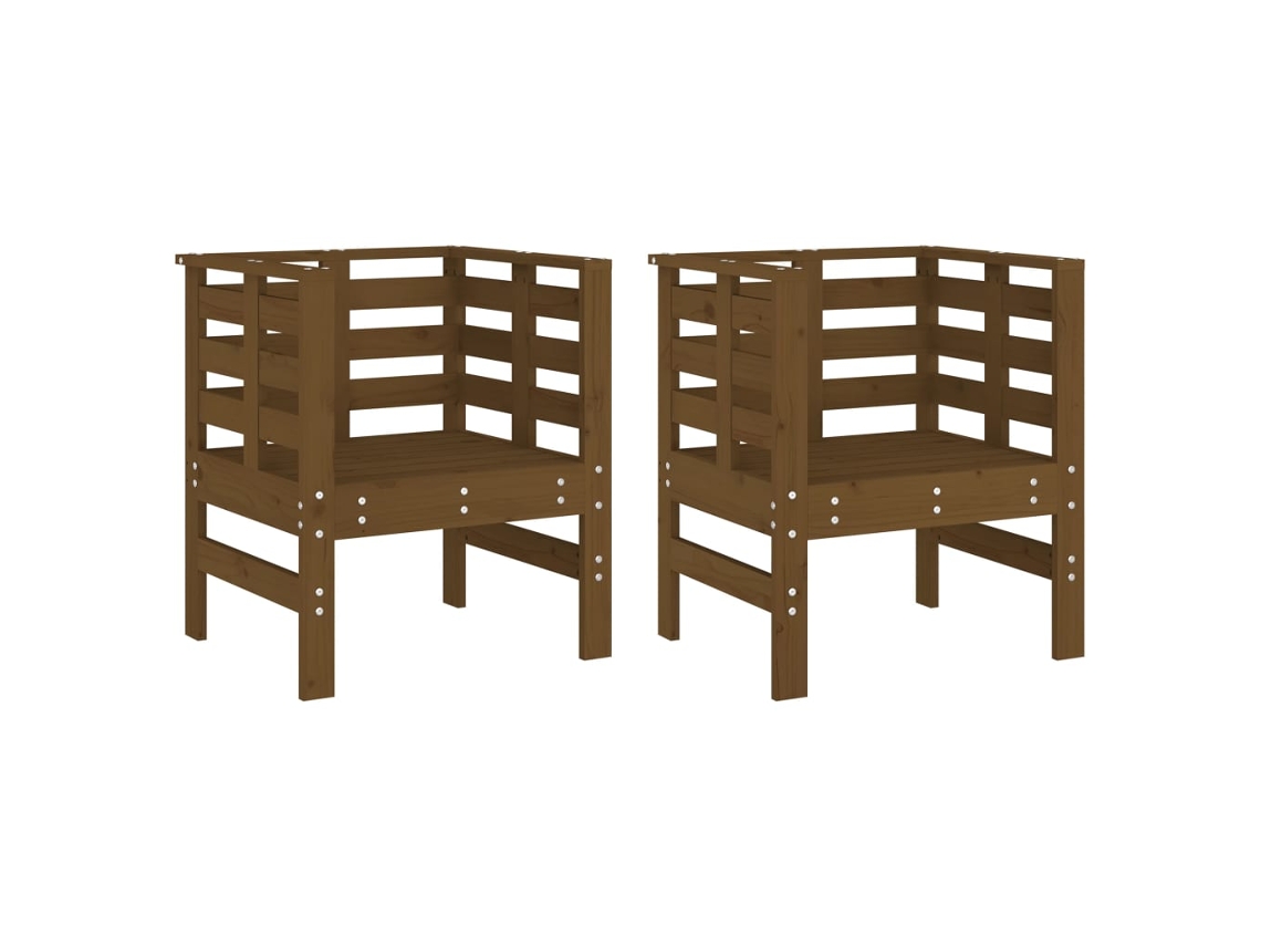 Garden Chair, Garden Chairs Vidaxl Marrom Madeira De Pinho (n/a)