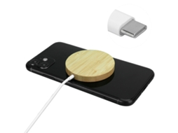 Mali carregador Sem Fio Magnético para Celular T12 15w Carregamento Rápido Dock Pad para Ios 12 Grão de Madeira Clara