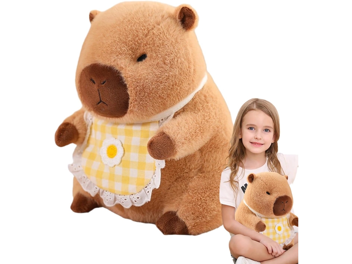 Animal Em Pelúcia Capivara,pelúcia Capivara,mignon Animal Em Pelúcia Capivara Com Bavoir | Oreiller Gokoco