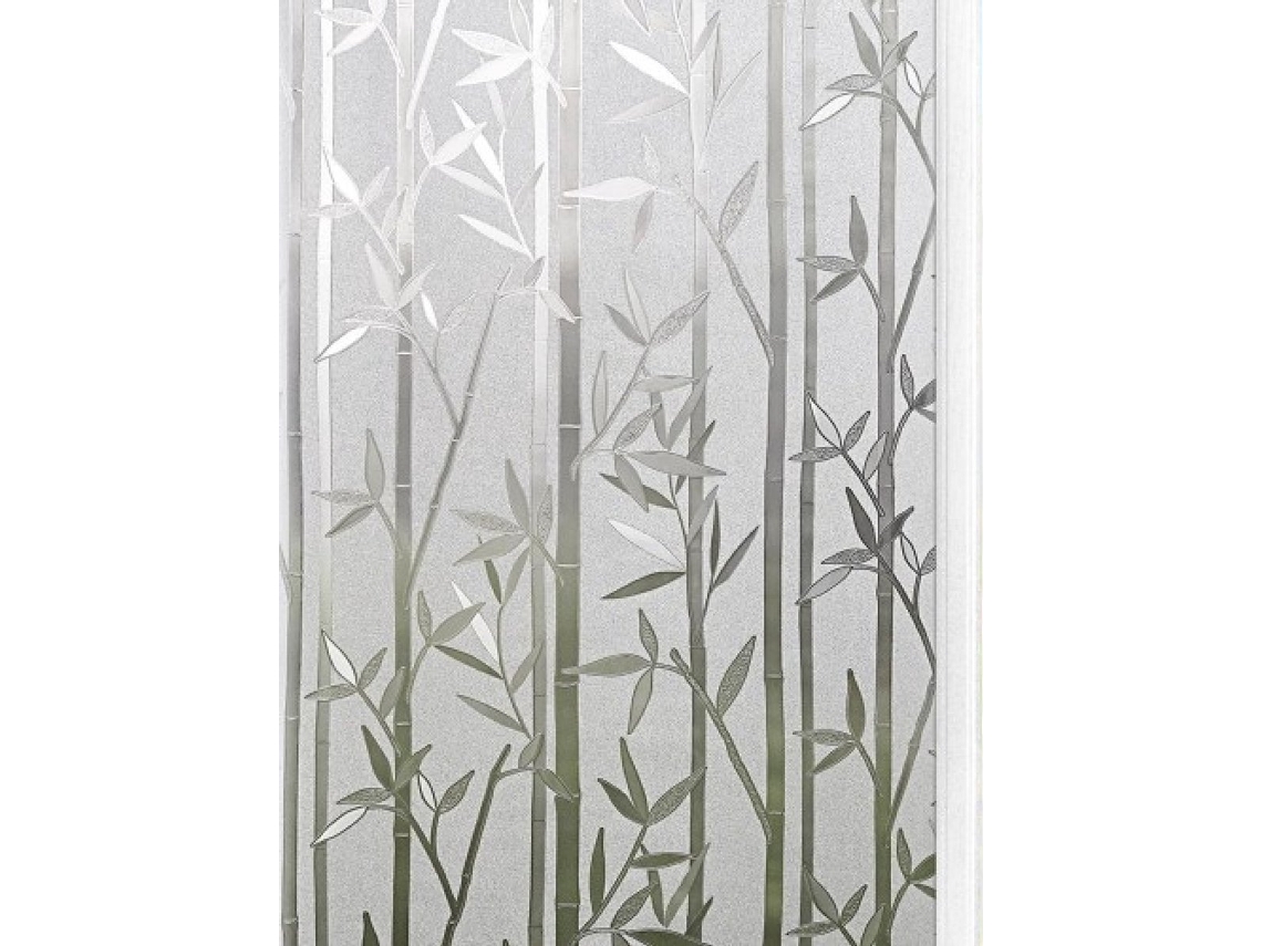 Película Fosca Estática Para Janelas, Proteção De Privacidade Em Bambu, 40x300cm, Para Banheiro E Escritório