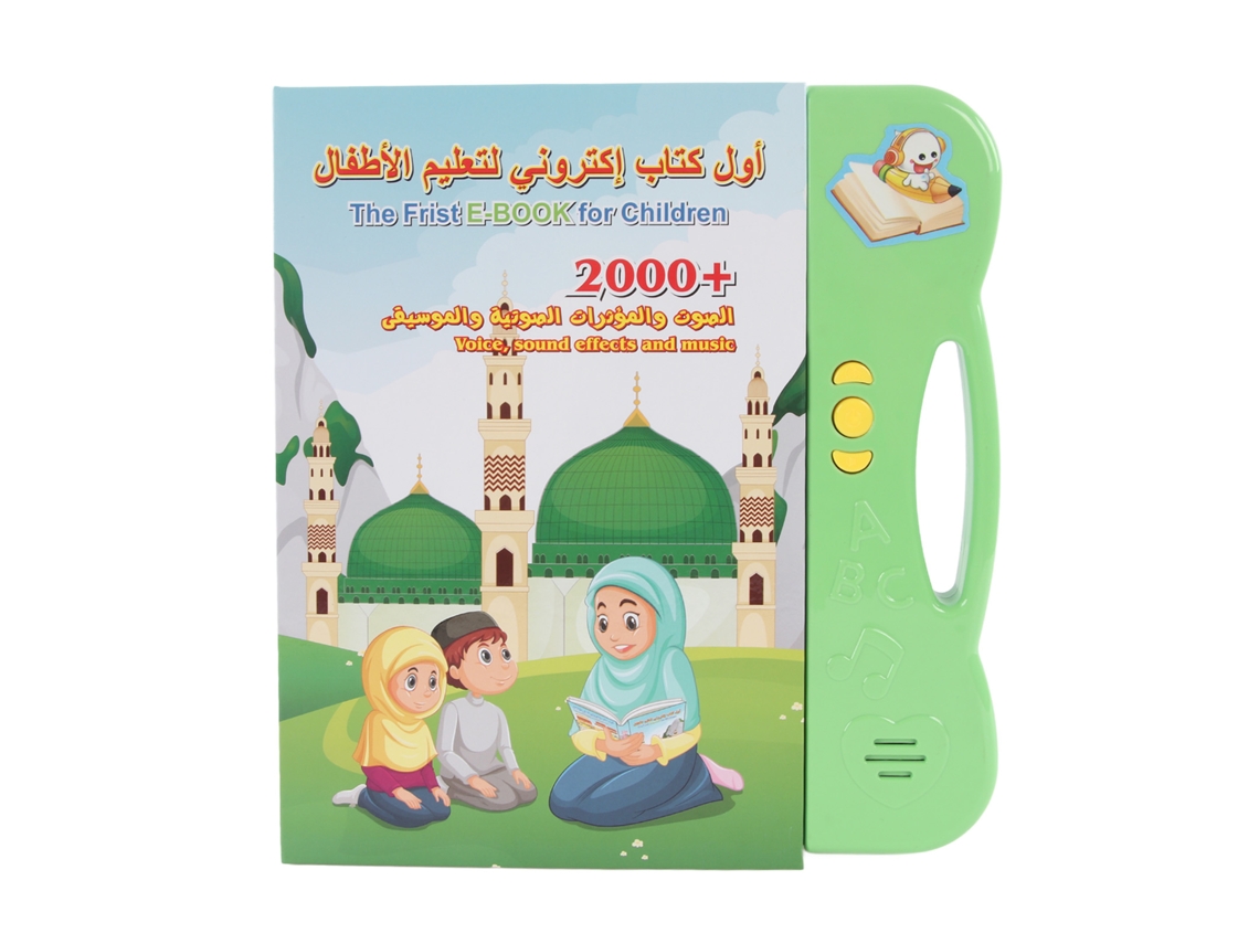 Primerox livro Sonoro Interativo para Crianças Aprendizagem de Idiomas Inglês Árabe Educativo Eletrônico