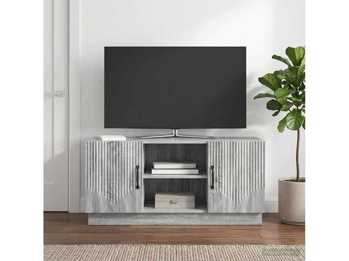Vidaxl Gabinete Para Tv 102 X 34,5 X 47 Cm Sonoma Cinzento