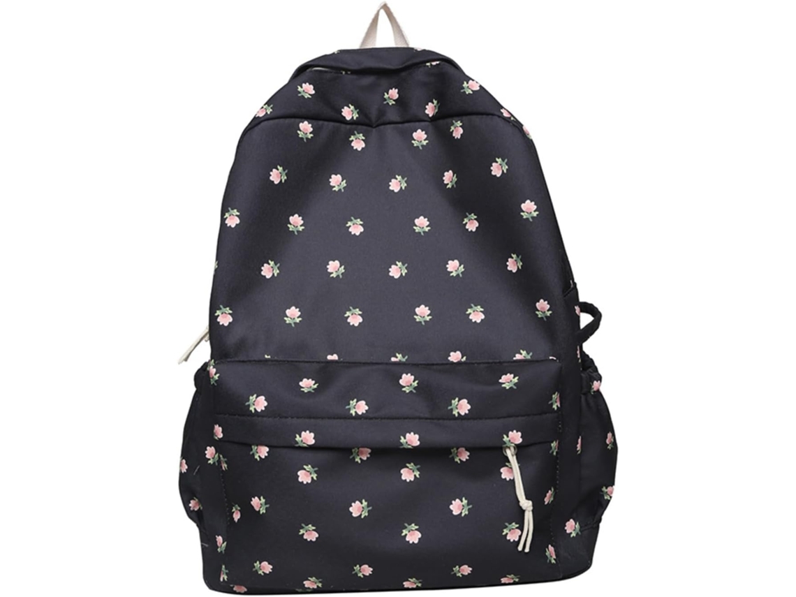 Mochila Escolar Fofa para Meninas, Mochila Escolar Floral para Ensino Fundamental e Médio BRILVIBERA