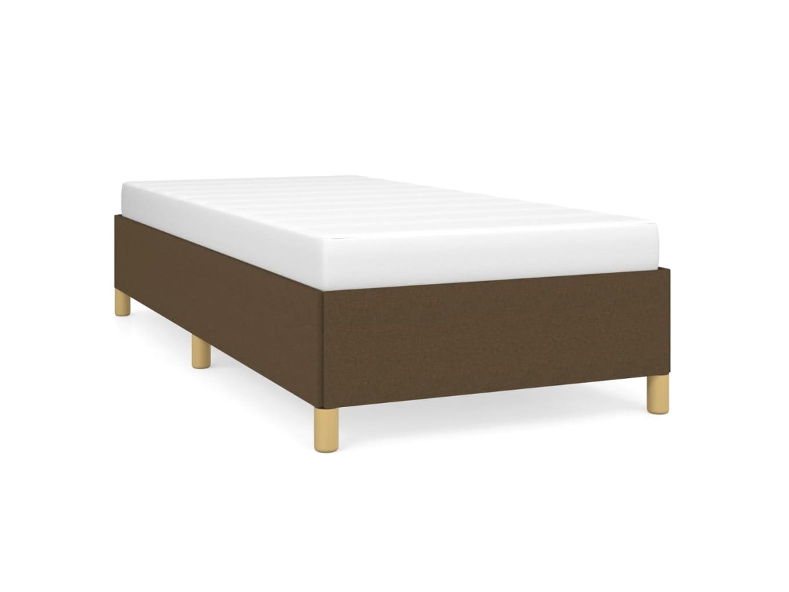 Estrutura de Cama Tecido Castanho Escuro MAISON EXCLUSIVE (80x200 cm)