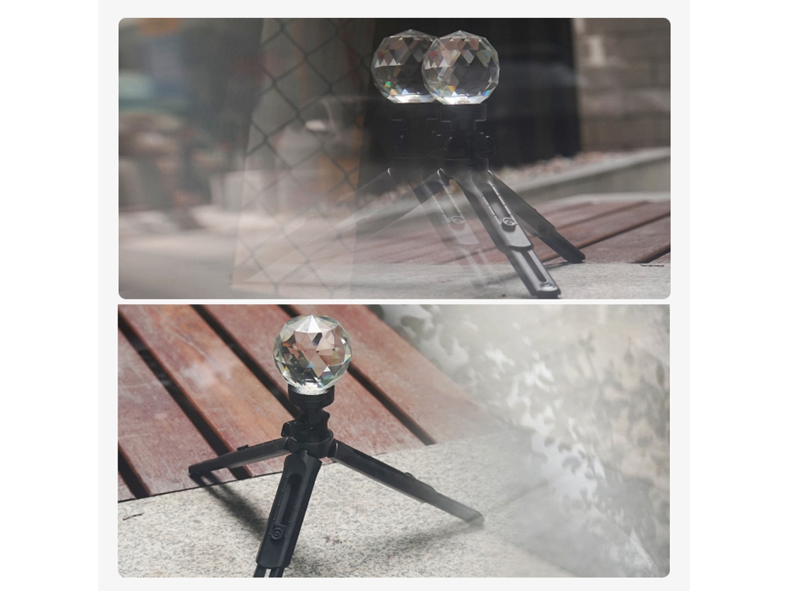 Cristal para fotografia com tripé, esfera de vidro óptico para fotos com bocal de rosca de 1/4'', efeito luminoso, acessórios decorativos para fotografia LAXISCREED