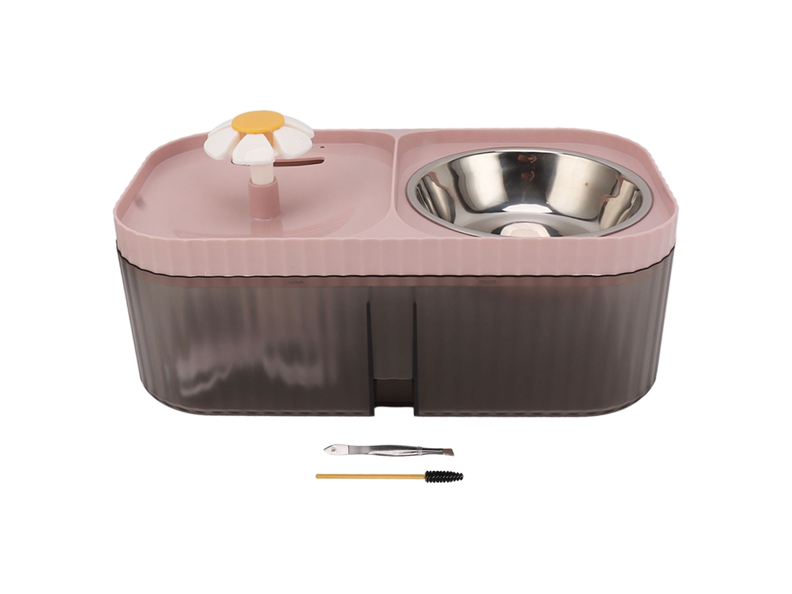 Fonte de Água e Comedouro para Gatos 2 em 1, Alta Capacidade, Silenciosa, para Animais de Estimação, com Dispensador de Água e Alimento AQUAFORGE