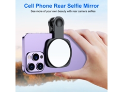 Espejo De Selfie Para Cámara Trasera De Teléfono Con Control Remoto Bt Para Vlog
