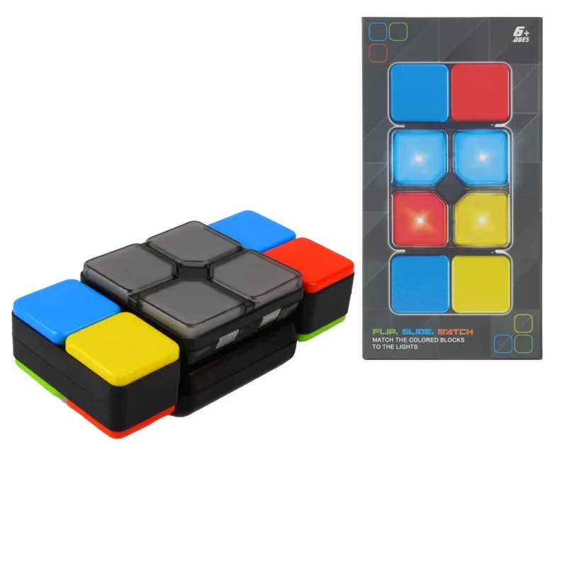 Cubo De Rubik Musical, Com Formas Intercambiáveis, Quebra-cabeça Inteligente E Luzes Led.