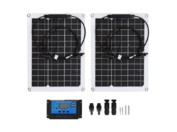 Painel Solar Flexível Monocristalino 30w com Controlador 50a para Bateria 12v | S/MARCA