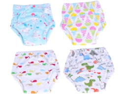 Conjunto de 4 Fraldas de Treinamento para Meninos e Meninas, CHABERLU