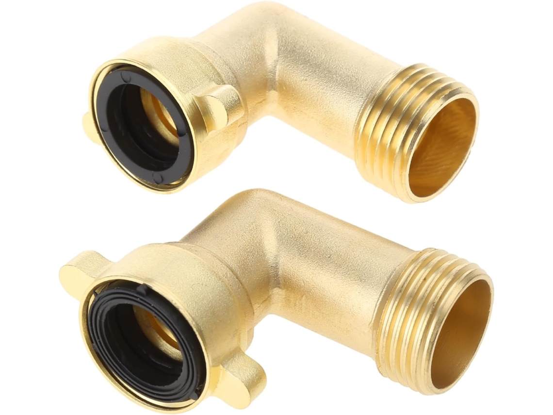 Conector Para Mangueira De Jardim, Cotovelo De 90 Graus, Adaptador De Latão Maciço, Junta Curva.