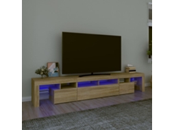 Vidaxl Móvel De Tv Com Luzes Led 230x36,5x40 Cm Carvalho Sonoma