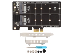 Placa Adaptadora Pcie 3.0 Para M.2 Ngff Sata Dual 6gbps Ssd Adapter Card