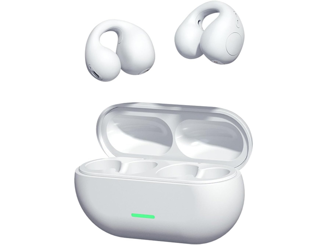 Fones Condução Óssea Abertos Sem Fio JIAPEI com resistência à água e suor para treino, direção e caminhadas (LxAxP cm)