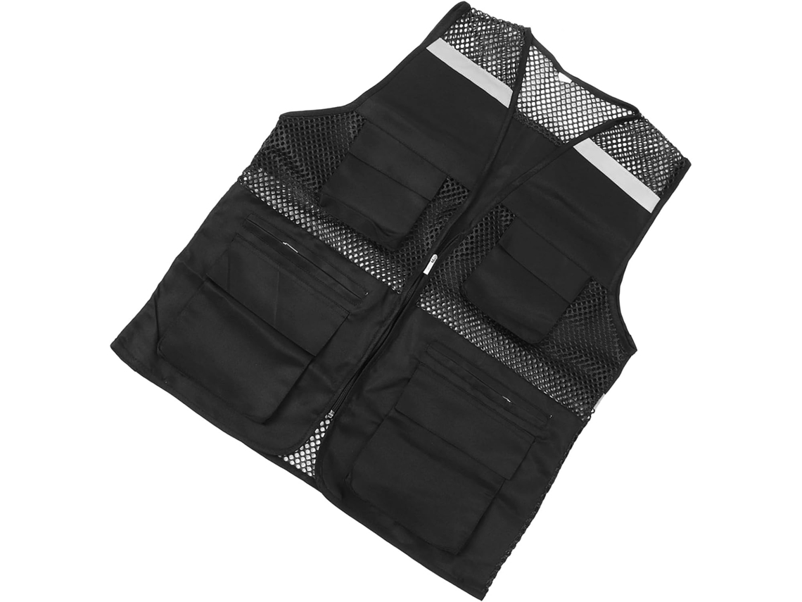 Colete de trabalho SFUSHOS refletor com bolsos com zíper