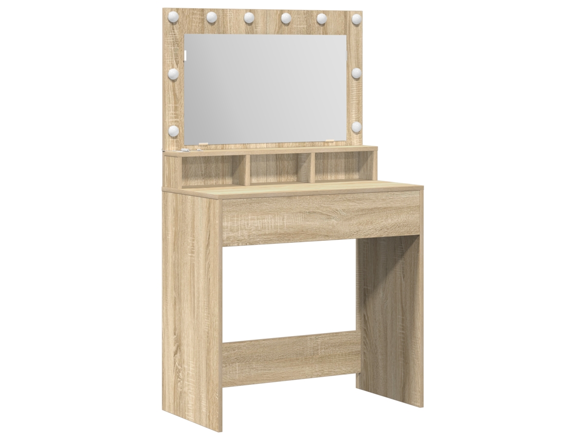 Conjunto 1 Mesa De Vestir Vidaxl Castanho Derivados De Madeira (75,5 X 41 X 135 Cm)