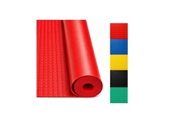 Pavimento de círculos | Chao de borracha | COLORIDO | Rolo do tamanho selecionado Vermelho Rollo: 1x5 metros