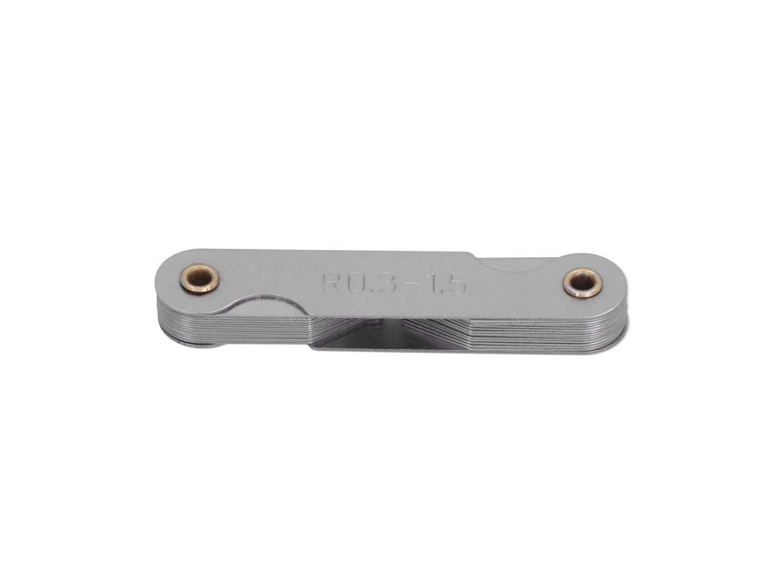 Calibre De Paso De Rosca Métrico Y Pulgada Hoja Integral Herramienta De Medida Hardware R0.3‑1.5mm
