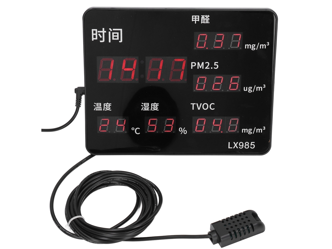 Laxiscreed Monitor De Qualidade Do Ar Com Detecção De Formaldeído, Temperatura E Humidade