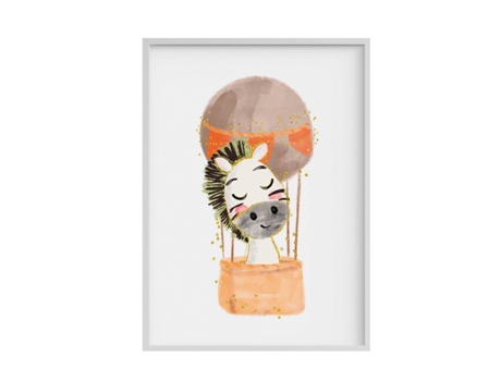 Pintura CROCHETTS Multicolor 33 X 43 X 2 Cm Zebra