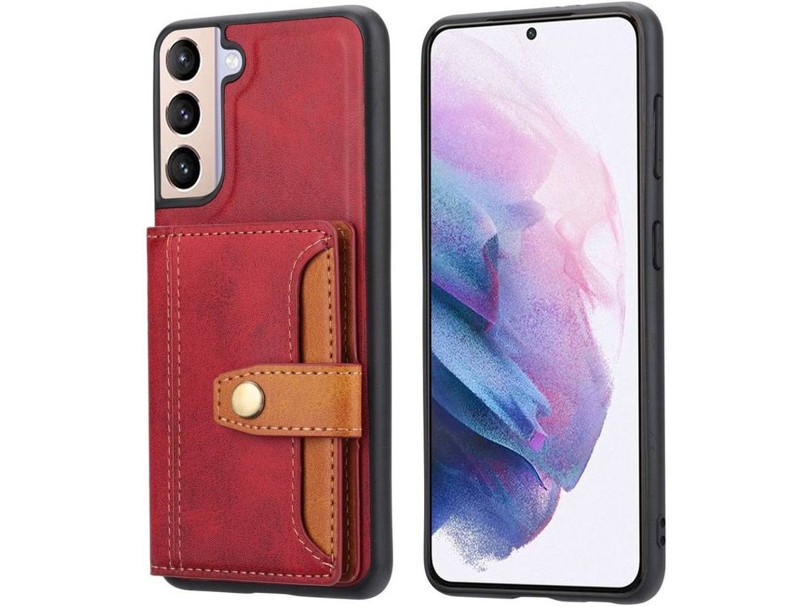 Capa Samsung Galaxy S22 5G HFS-HOUSE Kickstand (Vermelho)