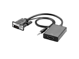 Cabo conversor VGA para HDMI, conexão de computador e TV, com áudio