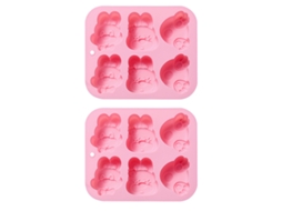 Molde de Silicone com Formato de Coelho para Bolos e Chocolates RNEMITERY