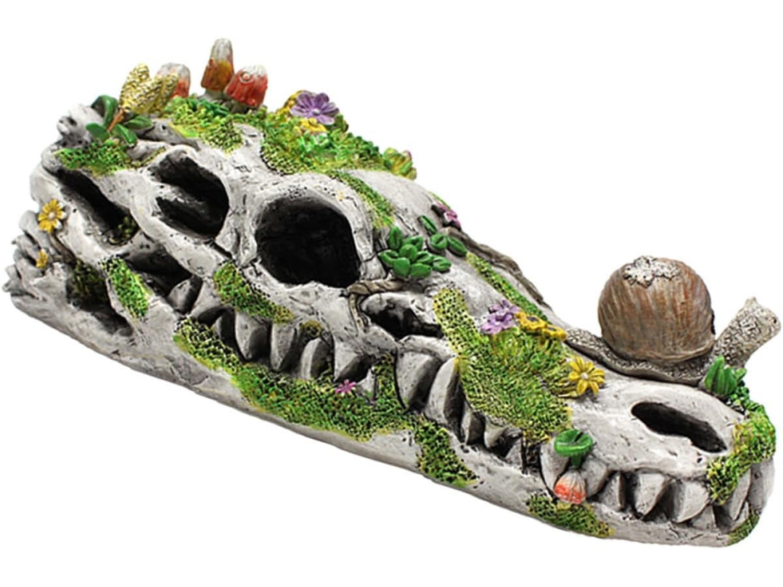 Escultura de Resina em Forma de Caracol com uma Flor Delicada. Miniatura Decorativa para Jardim e Varanda. Às CHABERLU