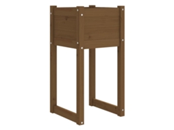 Planter, Planters Vidaxl Marrom Madeira De Pinho (40 X 40 X 81 Cm)