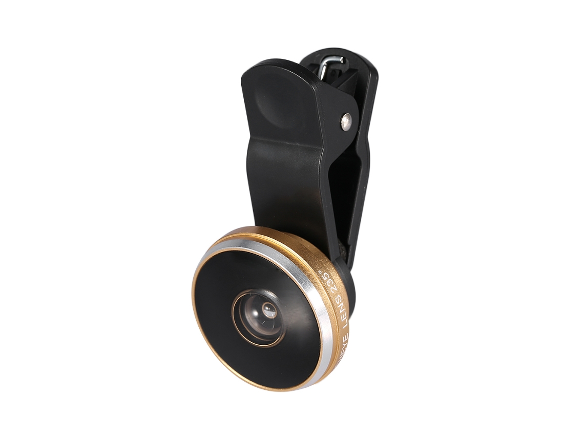 Lente de efeito fisheye com clip universal de 235 graus