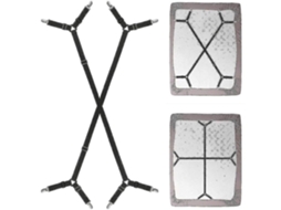 Lurelia Suportes Para Lençol Ajustável Cruzado Nylon Metal Preto