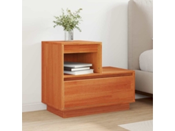Vidaxl Armário De Cabeceira Marrom Cera 60 X 34 X 51 Cm