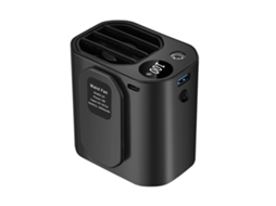 Ventilador Portátil com Cintura Luz Led e Bateria Externa