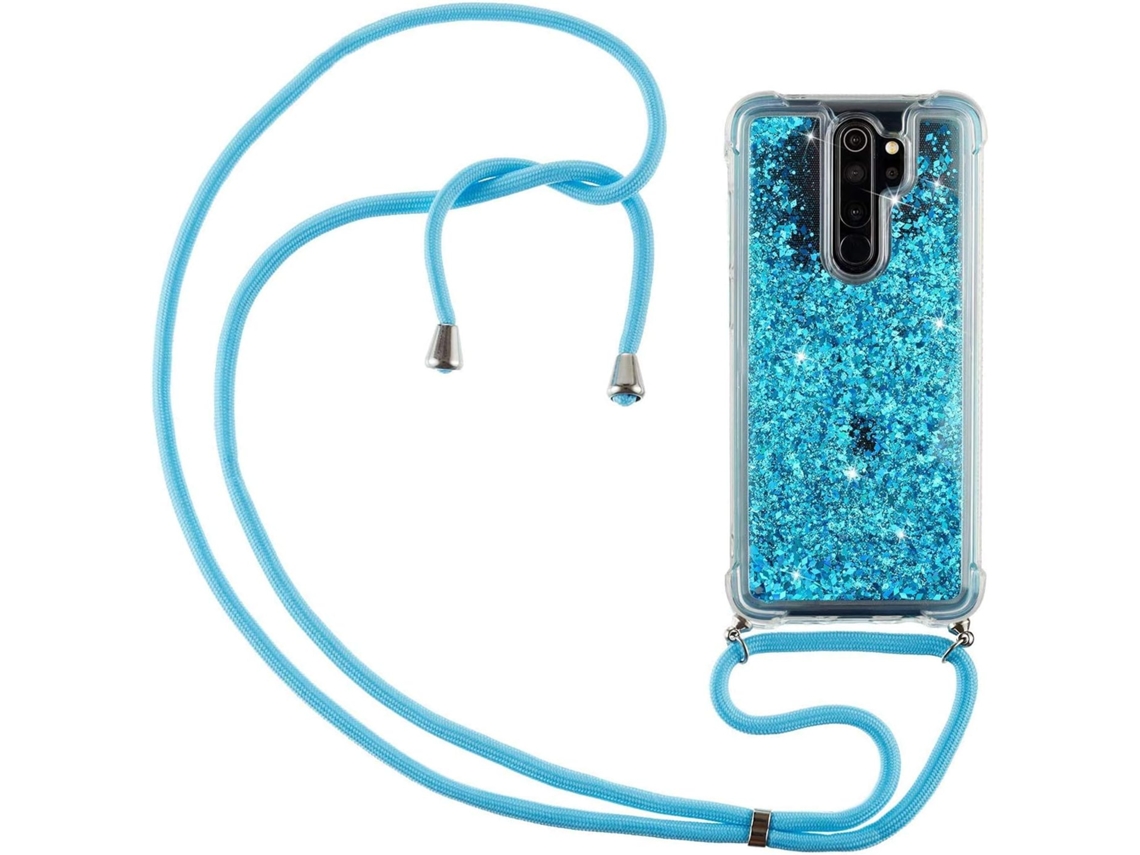 Correia Colar Líquido Nota para Xiaomi Redmi Note 8 Pro HONGWE. Anti-Choque Azul