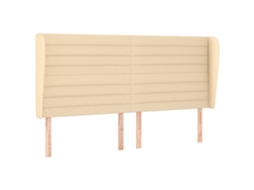 Cabeceira de Cama com Abas Tecido Creme MAISON EXCLUSIVE (203x23x118 cm)