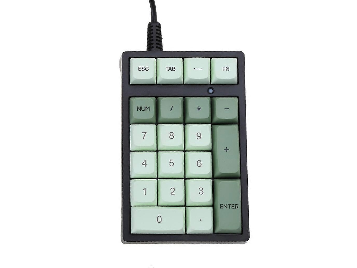 Teclado Numérico Mecânico Rgb Green Axis, Teclado Numérico Usb Para Computador, 21 Teclas Ly Ebike