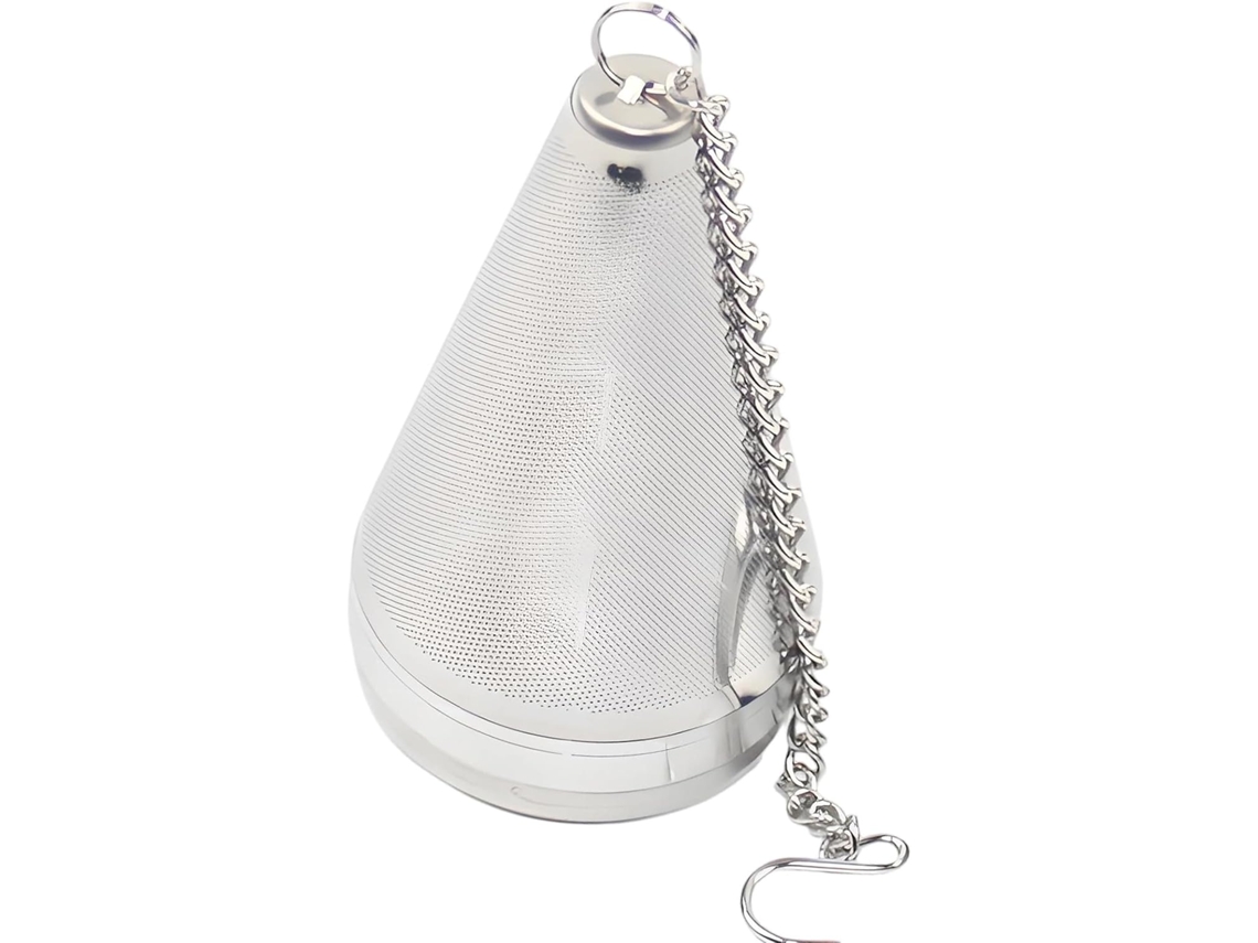Infusor De Chá Em Formato De Cone, Feito Em Aço Inoxidável 304 De Qualidade Alimentar, Com Bandeja Coletora