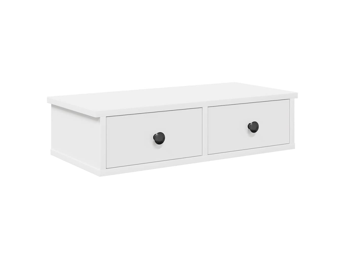 Wall Shelf, Wall Shelves Vidaxl Branco Madeira Processada (60 X 28 X 15 Cm)