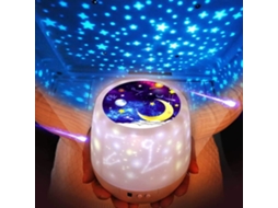 Projetor De Led Com Rotação 360°, 8 Modos E Temas, Luz Noturna Recarregável Projeção Estrelas Para Quartos Bebês, Crianças Adultos Aquaforge