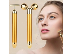 2 En 1 Rodillo Masajeador Facial Dorado, Eléctrico 3d e de Cabeza Nariz Brazo Ojo em For Ma T GOKOCO
