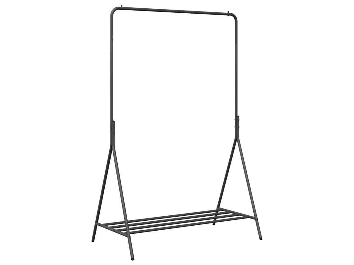 Conjunto 1 Suporte Para Roupas Vidaxl Preto Aço (100 X 56 X 154 Cm)