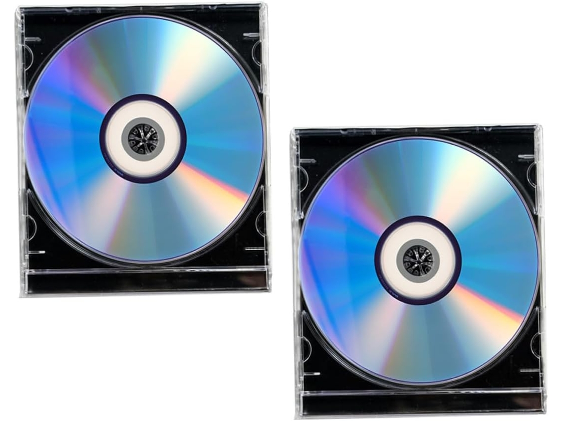 Discos De Dvd Virgens Graváveis, Pacote Com 2 Unidades, Plástico